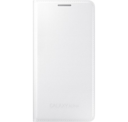 Husa Flip Cover pentru Samsung Galaxy ALPHA G850, White